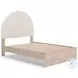 Shapella Tan And White Full Upholstered Panel Bed