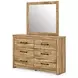 Hastiport Brown Dresser and Mirror