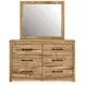 Hastiport Brown Rectangular Dresser Mirror