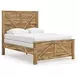 Hastiport Brown Queen Crossbuck Panel Bed