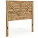 Branstony Golden Rustic Queen Crossbuck Panel Headboard