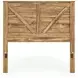 Branstony Golden Rustic Queen Crossbuck Panel Headboard
