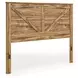 Branstony Golden Rustic King Crossbuck Panel Headboard