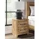 Hastiport Brown 2 Drawer Nightstand with USB Charging
