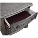 B01623 Gray 3 Drawer Nightstand with USB Charging and LED