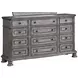 B01623 Gray 12 Drawer Dresser