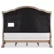 Marisol Fawn and Cream California King Leather Upholstered Storage Sleigh Bed
