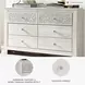 Paxberry Whitewash 6 Drawer Dresser