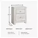Paxberry Whitewash Two Drawer Nightstand