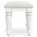 Maylilly White Upholstered Vanity Stool