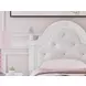 Maylilly Light Gray Twin Upholstered Storage Panel Bed with LED