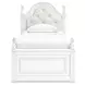 Maylilly Light Gray Youth Upholstered Storage Panel Bedroom Set with LED