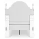 Maylilly Light Gray and White Twin Upholstered Panel Bed with LED