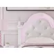 Maylilly Light Gray and White Twin Upholstered Panel Bed with LED