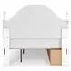 Maylilly Light Gray Full Upholstered Storage Panel Bed with LED