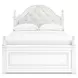Maylilly Light Gray and White Full Upholstered Storage Panel Bed with LED