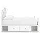 Maylilly Light Gray Full Upholstered Storage Panel Bed with LED