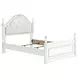 Maylilly Light Gray and White Full Upholstered Panel Bed with LED