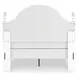 Maylilly Light Gray and White Full Upholstered Panel Bed with LED