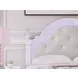 Maylilly Light Gray and White Full Upholstered Panel Bed with LED