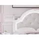 Maylilly Light Gray and White Full Upholstered Panel Bed with LED
