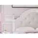 Maylilly Light Gray and White Full Upholstered Panel Bed with LED