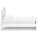 Maylilly Light Gray and White Full Upholstered Panel Bed with LED