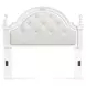 Maylilly Light Gray and White Full Upholstered Panel Bed with LED