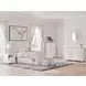 Maylilly Light Gray and White Youth Upholstered Storage Panel Bedroom Set with LED