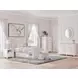 Maylilly Light Gray and White Youth Upholstered Storage Panel Bedroom Set with LED