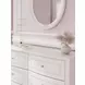 Maylilly White 6 Drawer Dresser and Round Mirror