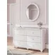 Maylilly White Round Wall Mirror