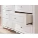 Maylilly White 6 Drawer Dresser and Round Mirror