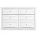 Maylilly Light Gray and White Youth Upholstered Panel Bedroom Set with LED