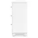 Maylilly White 6 Drawer Dresser and Round Mirror