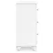 Maylilly White 6 Drawer Dresser and Round Mirror