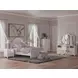 Maylilly White Upholstered Vanity Stool