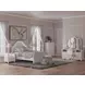 Maylilly White Upholstered Vanity Stool