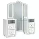 Maylilly Light Gray Youth Upholstered Storage Panel Bedroom Set with LED