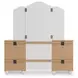 Maylilly White Rectangular Vanity Mirror with LED