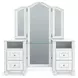 Maylilly Light Gray Youth Upholstered Storage Panel Bedroom Set with LED