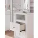 Maylilly White 4 Drawer Vanity with Mirror and LED