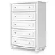 Maylilly White 5 Drawer Chest