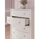 Maylilly White 5 Drawer Chest
