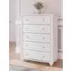 Maylilly White 5 Drawer Chest