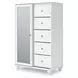 Maylilly White 5 Drawer Door Chest