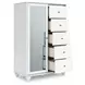 Maylilly White 5 Drawer Door Chest