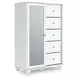 Maylilly White 5 Drawer Door Chest