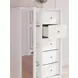 Maylilly White 5 Drawer Door Chest