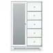 Maylilly White 5 Drawer Door Chest